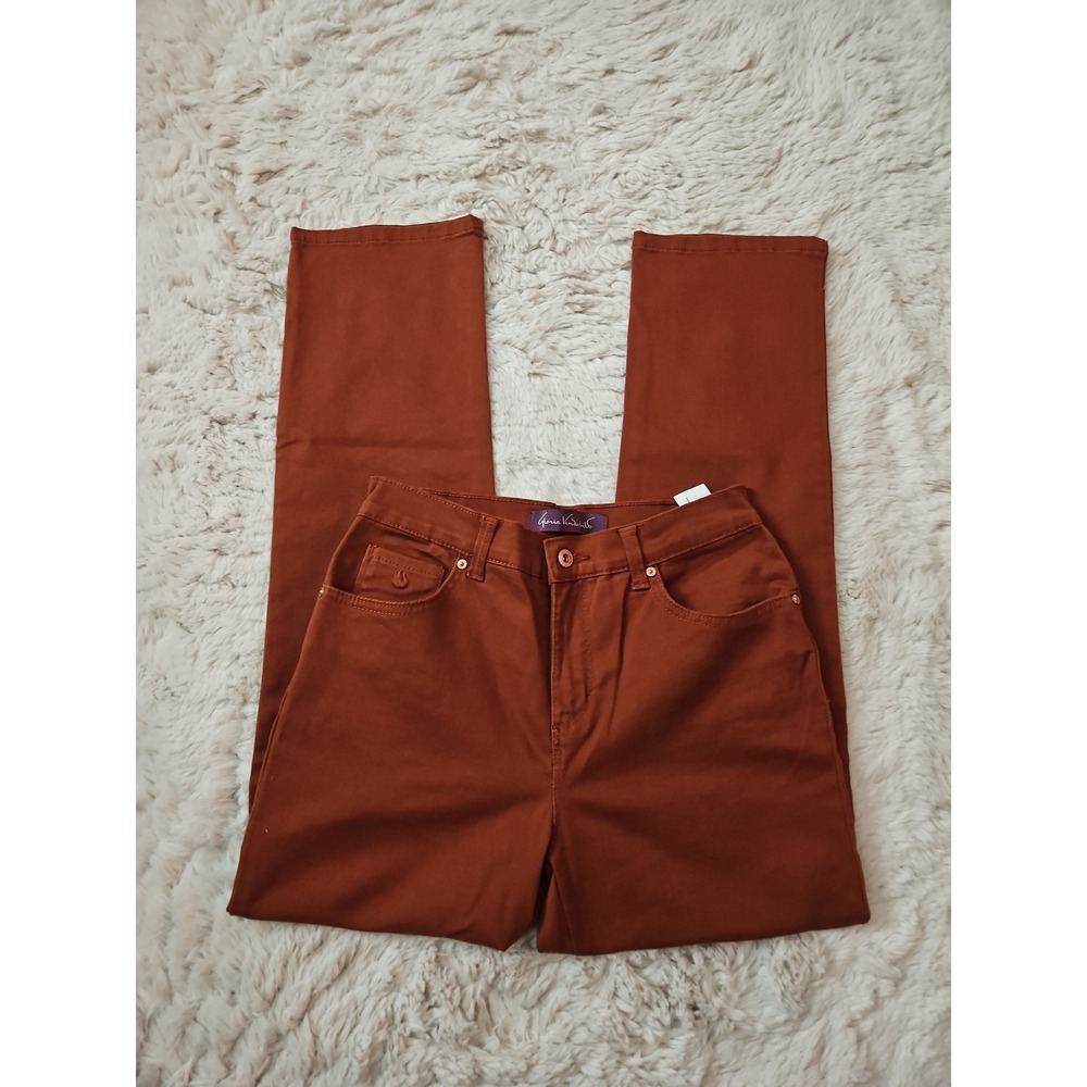 Gloria Vanderbilt Amanda Rust Orange Pants Size 6P - Fall Casual Chic